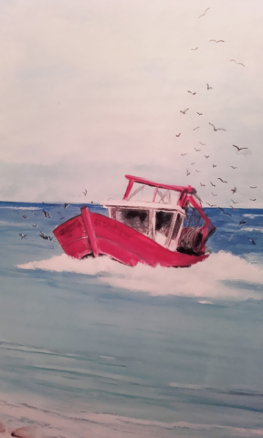 Décor peint bateau