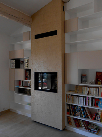 Effet matière béton ciré décoration mur