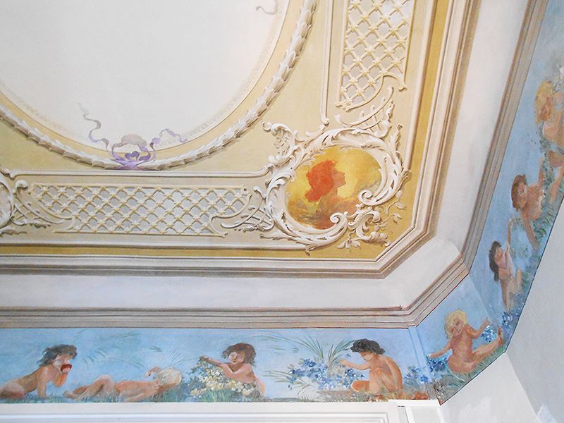 Restauration décor peint plafond artisan
