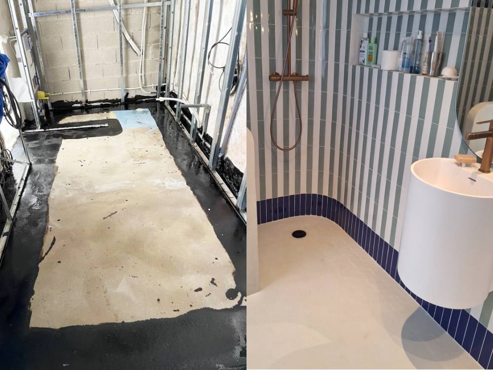 avant et après transformation d'un garage en studio